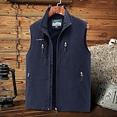 economico Gilet-Per uomo Gilet / gilet da escursionismo Senza maniche Gilè Esterno Comodo Inverno Tasche multiple Poliestere Nero Verde militare Rosso Caccia Pesca Scalate