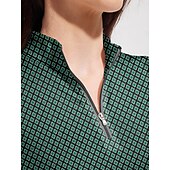 cheap Polos &amp; Quarterzips-Women&#039;s Golf Polo Shirt Green Dark Blue Long Sleeve Top Ladies Golf Attire Clothes Outfits Wear Apparel