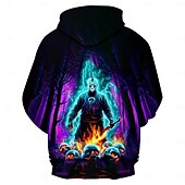 billige Hettegensere-Morder Jason Voorhees Hattetrøje Pullover Halloween 3D Graphic Til Par Herre Dame Voksne Halloween Karneval Maskerade 3D-utskrift Fest Fritid / hverdag