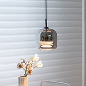 baratos Design de Tambor e Cone-pendente lanterna design pendente luz vidro vidro pintado acabamentos moderno 110-240v