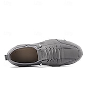 baratos Ténis para Homem-Homens Tênis sapatos feitos à mão Microfibra Confortável Antiderrapante Com Cadarço Preto Bege Cinzento