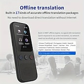 cheap Computer Peripherals-Language Translation Device Two-way Real-time Voice Translation Supports 138 Languages Accurate Offline And Recording 2 Hd Inch Touch Screen For Travel Business And Study