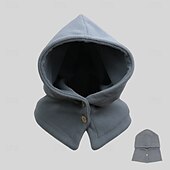 cheap Home Hats-Unisex Fleece Warm Cap For Winter, Windproof Hat, Outdoor Neck Warmer Thickened Head Cover