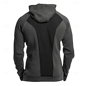 voordelige basic hoodies voor heren-Voor heren Sweatshirt met kwartrits Raglan-hoodie Tactische capuchon Zwart Leger Groen Marineblauw Donkergrijs Capuchon Halve rits Kleurenblok Lapwerk Zak Kwart ritssluiting Werk Sport &amp; Outdoor