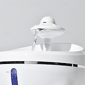 abordables Gamelles et distributeurs pour chiens-Chien Chat Petits Animaux à Fourrure Bol à boire automatique / Bols pour chien et chat 1.6 L ABS + PC Facile à Installer Fontaine Gamelles &amp; Distributeurs à Nourriture Couleur Pleine Blanche Bols
