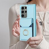 Недорогие Чехлы для Samsung-телефон Кейс для Назначение S23 Ultra Plus S22 S21 Плюс Ультра A54 A34 A14 А53 A12 A52 Samsung A13 5G Кошелек для карт Кольца-держатели Разъем для карты Защита от удара Ретро ТПУ Кожа PU