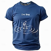 billiga Roliga T-shirts för män-Herr händer T-shirt Kortärmad T-shirt 3D-tryck Rund hals Skjorta Mode Dagligen Fritids- Gata Utomhussport Svart Blå Mörkgrön Sommar Vår Kläder S M L XL XXL XXXL