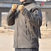 economico Fleece &amp; Giacche 3 in 1-Per uomo Giubbino da escursione Inverno All&#039;aperto Impermeabile Antivento Zip anteriore Giacca leggera Cerniera intera Campeggio / Escursionismo / Speleologia Grigio scuro Nero Verde militare Cachi