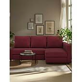 baratos Cobertura de Sofa-Capa de Sofá 100% Algodão com Armazenamento Capas de Sofá-Cama Acolchoadas Cor Sólida