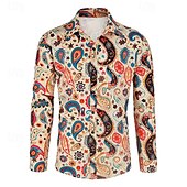 preiswerte Oberteile-Retro Vintage 1970er Hemd Hippie Herren Halloween Karneval Party Party / Abend Alltagstauglich Erwachsene Hemd