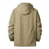 ieftine Fleece și jachete 3 în 1-Bărbați Jachetă Softshell Μπουφάν πεζοπορίας În aer liber Rezistent la Vânt Rezistent la Apă Jachetă de vânt Voiaj Kaki Albastru Închis Gri