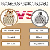 cheap Electronic Entertainment-1pc Intelligence Toy, 4 Modes, 999 Game Levels, With Lights, Fast Press Game Console, Handheld Game Console, Fast Puzzle Game Console, Press Bubble Fidget Toy, Game Console