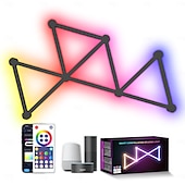 voordelige Slimme lampen-LED Slimme Lamp Tuya Slimme Wifi Kleurrijke Splicing Lamp DIY Binnenwand Sfeerlamp Draadloze Bluetooth LED Creatieve Ophaal Quantum Licht Koppeling Inductie 6/9/12 Packs
