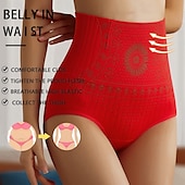 ieftine Lenjerie de modelare-Tanga pentru controlul burticii pentru femei, chiloți modelați cu talie înaltă, brâu din plasă, fără sudură, pentru slăbire, lenjerie de corp, ținute de acasă