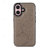 お買い得  iPhone用ケース-電話 ケース 用途 iPhone 16 Pro Max プラス iPhone 15 プロマックスプラス iPhone 14 13 12 11 Pro Max Plus Mini SE バックカバー スタンド付き カード挿入口 耐衝撃 レトロ風 TPU PUレザー