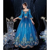 cheap Dresses-Gothic Victorian Vintage Inspired Dress Party Costume Prom Dress Princess Shakespeare Solid Color Ball Gown Women&#039;s Royal Halloween Carnival Valentine&#039;s Day Party Evening Party Masquerade Adults&#039;