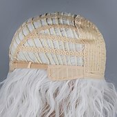 Недорогие Парик из искусственных волос без шапочки-основы-Длинный кудрявый парик с челкой для женщин - универсальный белый стиль для аниме-косплея &amp;костюмы на хэллоуин