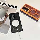 お買い得  サムスン用ケース-電話 ケース 用途 S24 Ultra S24 Plus S24 S24 FE S23 S23 Ultra S23 Plus S21 FE S20 FE S25ウルトラ バックカバー スタンド付き 磁石バックル ワイヤレス充電をサポート レトロ風 TPU アクリル PC