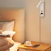 cheap Indoor Wall Lights-LED Wall Sconce with USB Charging Port Wall Mounted Reading Lamp Bedside Button Switch Wall Lighting Indoor Wall Lights