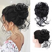 economico Chignon-Chignon Chignon Con clip Capelli sintetici Pezzo di capelli Estensione capelli Ondulato Feste Giornaliero Da tutti i giorni Rosso Marrone Grigio