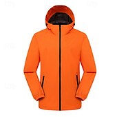 baratos Casacos Leves, Polares &amp; Caminhada-Homens Jaqueta Softshell Jaqueta de Trilha Ao ar livre A Prova de Vento Impermeável Jaqueta corta-vento Jaqueta Puffer Leve Viajar Preto Vermelho Azul Marinho Azul Real Laranja