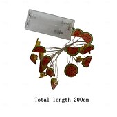 זול מופעל באמצעות בטריות-1 pc 2m-20leds מחרוזת אור אבטיח תיבת סוללה אספקת חשמל מקורה פסטיבל קישוט מסיבת יום הולדת