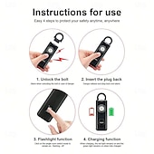 cheap Security Sensors &amp; Alarms-Pull Pin Self-Defense Emergency Security Personal Alarm 130dB Sound Rechargeable Anti-lost Work With Apple Find My