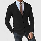 preiswerte Herrenjacken &amp; Herrenmäntel-Herren Leichte Jacke Freizeitjacke Blazer Sakko Täglich Urlaub Weich Tasche Herbst Winter Glatt Modisch Klassisch Kargen Standard Schwarz Blau Khaki Hellgrau Armeegrün Jacken