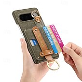 preiswerte Andere Handyhülle-Handy Hülle Handyhüllen Für Pixel 9 Pro XL Pixel 8 Pro Rückseite mit Halterung mit Handschlaufe Kartenschlitz Retro TPU PU-Leder