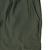 cheap Cargo Pants-Men's Cargo Pants Corduroy Pants Trousers Straight Leg Sweatpants Elastic Waist Drawstring Multi Pocket Plain Wearable Outdoor Daily Camping &amp; Hiking Fashion Classic Black Army Green