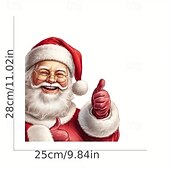 olcso Autómatricák-Mikulás autómatricák autóablak vízálló matricák szórakoztató autódísz matricák 10db 5 bal 5 jobb