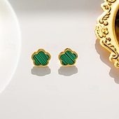 abordables Collier pour femme-parure de bijoux en plaqué or avec fleur et nacre pour femme – collier, bracelet et boucles d&#039;oreilles élégants pour femme