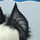 abordables Accessoires de coiffure-oreilles de chat chauve-souris en fausse fourrure bandeaux mignon déguisement d&#039;halloween cosplay costume fait à la main animal oreilles en fourrure cerceau de cheveux femmes