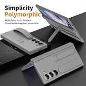 levne Pouzdra pro Samsung-Pouzdro na telefon pro Samsung Galaxy Z Fold 6 Z Fold 5 Z Fold 4 Z Fold 3 Zadní kryt s držákem s ochranou obrazovky plně ochranné retro Armor PC silikonové