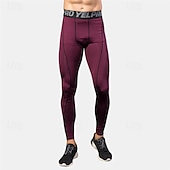お買い得  ランニングパンツとタイツ-男性用 レギンス ランニングパンツ コンプレッションパンツ トラックパンツ ポケット 弾性ウエストバンド ハイウエスト サイクリングタイツ アウトドア スポーツ 屋内 秋 速乾性 ライトウェイト ソフト マラソン ランニング いい結果になる テイラーフィット スポーツウェア アクティブウェア ホワイト ルビーレッド バーガンディー