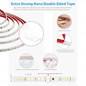 abordables Bandes lumineuses étanches-3M 5m 10m Bandes Lumineuses LED Flexibles 1200 LED 2835 SMD 8 mm 1Set Support de montage 1 jeu Blanc Froid Rouge Bleu Bandes lumineuses LED Intérieur Soirée Extérieur 220-240 V