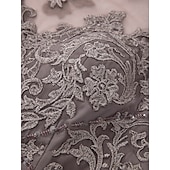 voordelige Vloerlengte-A-Line Moeder van de Bruid Jurk Bruiloft Gast Elegante Plus Size Hoge Lage V Hals Asymmetrische Enkel Lengte Chiffon Kant Halve Mouw Met Beading Applicaties 2025 gratis maatwerk