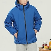 baratos Casacos Leves, Polares &amp; Caminhada-Homens Jaqueta Softshell Jaqueta de Trilha Ao ar livre A Prova de Vento Impermeável Jaqueta corta-vento Jaqueta Puffer Leve Viajar Preto Vermelho Azul Marinho Azul Real Laranja