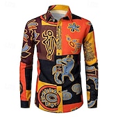 preiswerte Oberteile-Retro Vintage 1970er Hemd Hippie Herren Halloween Karneval Party Party / Abend Alltagstauglich Erwachsene Hemd