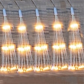 tanie Podłączane do prądu-600 diod led wiszące fajerwerki 5 w 1 gwiazda łańcuch świetlny łączone zewnętrzne świąteczne girlandy do ogrodowego bistro wystrój imprezy