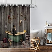 levne Sprchové závěsy-Sprchový závěs s háčky 180cm*180cm (70&quot;*70&quot;) polyester pratelné voděodolné vzor retro vintage pro dekoraci koupelny a vany