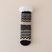 baratos meias caseiras-meias quentes e felpudas meias elásticas para o inverno com alta elasticidade, presente perfeito para mulheres para sala de estar, quarto, sala de jantar, sala de estudo, sala de jogos