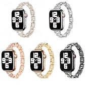 お買い得  Apple Watch Bands-Solo Loop と互換性があります Apple Watch ウォッチバンド 38mm 40mm 41mm 42mm 44mm 45mm 49mm ブリンブリンダイヤモンド メタルクラスプ 調整可 合金 交換用時計バンド のために iwatch Ultra 2 Series 9 8 7 SE 6 5 4 3 2 1