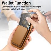 levne Pouzdra pro iPhone-telefon Carcasă Pro iPhone 16 Pro Max Plus iPhone 15 Pro Max Plus iPhone 14 Pro Max iPhone 14 Pro Max Plus iPhone 13 Pro Max Zadní kryt se stojánkem Magnetické Slot pro kartu Retro TPU PC PU kůže