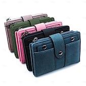 お買い得  カードホルダーとケース-女性の新しい pu レザーリベットショート財布ジッパーコインカードホルダー女性コインクラッチ財布財布マネーバッグ
