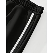 preiswerte Sweatpants-Herren Hosen abreißen Hose Hosen Jogginghose mit geradem Bein Tasche Kordelzug Elastische Taille Glatt Komfort Atmungsaktiv Outdoor Täglich Ausgehen Modisch Brautkleider schlicht Schwarz Weiß