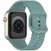 olcso Apple óraszíjak-Sportszíj Kompatibilis valamivel Apple Watch óraszíj 38mm 40mm 41mm 42mm 44mm 45mm 49mm Elasztikus Állítható Szilikon Csere óraszíj mert iwatch Ultra 2 Series 9 8 7 SE 6 5 4 3 2 1