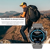 Χαμηλού Κόστους Smartwatch-imosi gps hk08 έξυπνο ρολόι amoled πυξίδα υψόμετρο αέρα πίεση bluetooth κλήση παγκόσμια ώρα 530mah αθλητικό ρολόι παρακολούθησης εξωτερικού χώρου