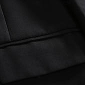 cheap Men&#039;s Blazers-Men&#039;s Graduation Blazer Business Cocktail Party Wedding Party Fashion Casual Spring &amp;  Fall Polyester Color Block Buttons Pocket Comfortable Single Breasted Blazer Black