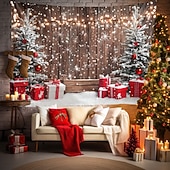 cheap Christmas Tapestry Hanging-Christmas Decorations Hanging Tapestry Xmas Background Wall Art Large Tapestry Mural Decor Photograph Backdrop Blanket Curtain Home Bedroom Living Room Decoration
